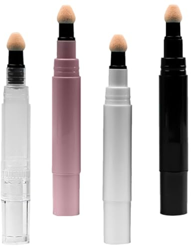 Baluue 1 set Rouge-Dispenserpenna Rougeflaska Kräm Rougebehållare Påfyllningsbara Flytande Rougeflaskor Tomma Läppglansrör Rör Läppglans Påfyllningsbart Rougetub Kräm Rouge-Tub 4 st