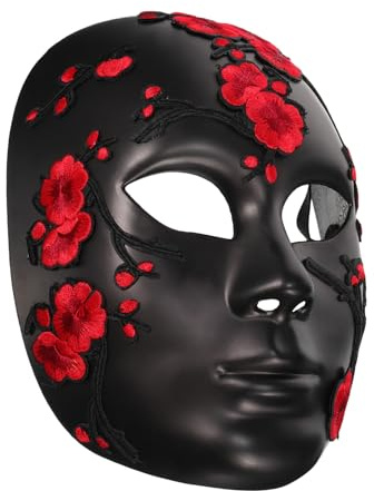 MUCKLILY à Fleurs Brodé Intégral pour Femme Léger et Décoratif pour Bal Masqué Carnaval Halloween Cosplay et Soirées Costumées