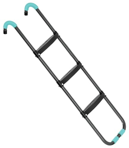 Scaletta per trampolino, Gradini per trampolino a 3 gradini con gradino ampio, Scale da 13x38 pollici, Scaletta rimovibile per carichi pesanti antiscivolo per bambini
