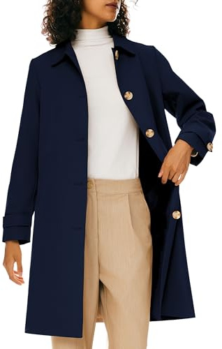 Orolay Femme Trench-Coat Coupe-Vent Mi-Long Manteau avec Ceinture