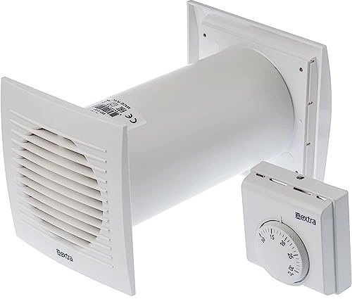 LIRAST Ø 100mm värmefördelare med termostat – vit fläkt – fläkt, värmeväxlare