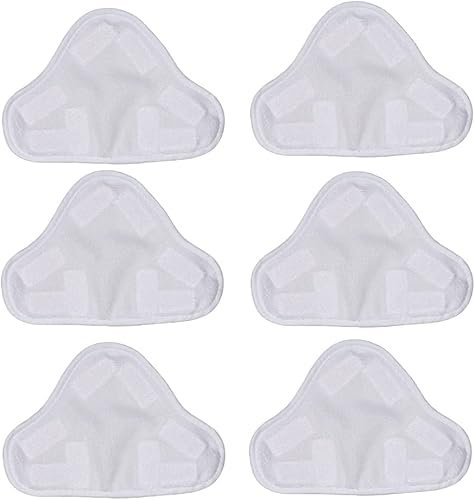 MEETOZ 6pcs Replacement Pads Compatible For H2O H20 X5 Steam Mop Cleaner Floor Washable Microfibre Pads