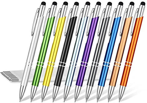 Eingabestift Kugelschreiber mit Gravur, OXYEFEI 2 in 1 Personalisiert Stylus Stifte mit Wunschtext Hochempfindlich für Touch Screens Gerte Smartphones (Mischfarbe2)