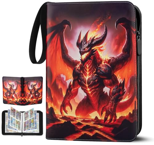 Álbum para Cartas Coleccionables de 400 Tarjetas, 4 Bolsillos y 50pcs Páginas Card Guardian, Archivador Impermeable para Magic,MTG