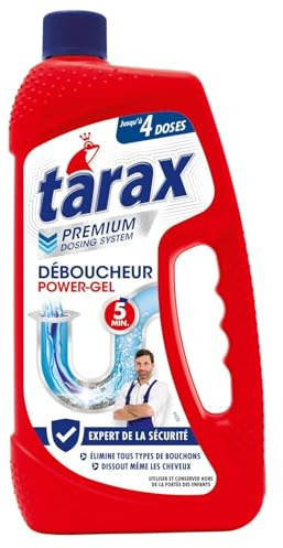 TARAX – Gel Puissant Déboucheur pour Canalisations, Action Rapide et Efficace (Bidon 1L) - Lot de 3 - vendu par Lot