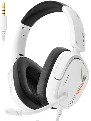 NUBWO HG04L Gaming Headset für PS5/PS4, Xbox Series X|S/Xbox One, Switch – 250g Leichtes, Klares Unidirektionales Mikrofon, Weiche Memory Ohrenschützer, 3,5mm Buchse für Gaming und Arbeit