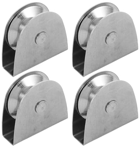 Gogogmee 4 Pezzi accessori per asta portabandiera gruppo puleggia dell'asta della bandiera puleggia della corda della bandiera accessori per aste portabandiera del pennone Silver