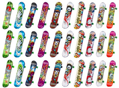 NiceNaiils 30 stycken Finger Skateboards, Mini Finger Skateboard Professionell Mini Greppbräda Skateboard Fingerboards Leksak Skatepark Kreativ Sport Spel Present för Barn