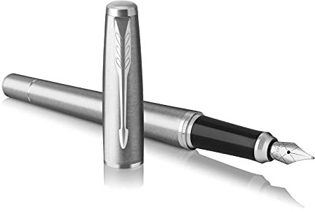 Parker Urban Fountain Pen | Metro Metallic | Fine Nib with Blue Ink | Gift Box