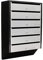 Rottner Depot 6 Letter Box System Silver Black Cylinder Lock 2 Keys per Compartment Name Tag Holder Including Mounting Material 824 x 385 x 140 cm