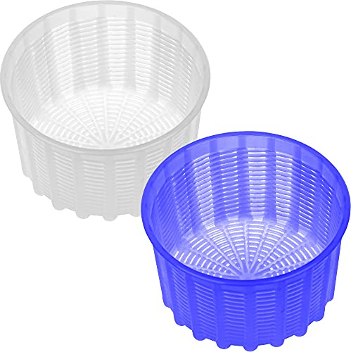 OFXDD Cheese Mold for Cheese Making - Cheese Molds 2 Pcs - Plastic Ricotta Basket 20 oz - Cheese Form Mold for Feta, Camembert, Ricotta