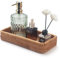 Vassoi Rattan da Bagno Cestini Portaoggetti Rettangolare per Riporre Asciugamani, Decorativi (Naturale 26 x 12.5 x 4.5cm)