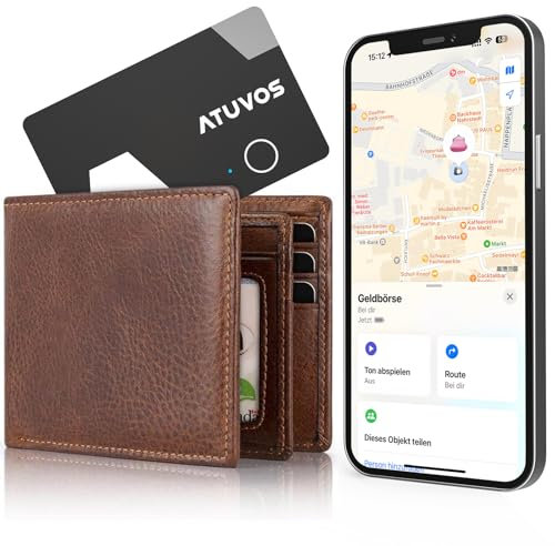 ATUVOS Air Tag Card Wallet Tracker Karte Thin 1.6mm, Wiederaufladbarer Geldbörsenfinder Kompatibel mit Apple Wo ist? APP (iOS NUR, Android Not Supported), Item Finder für Reisekoffer/Geldbeutel/Koffer