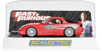 Scalextric Cars - C4592 The Fast And The Furious Mazda RX7, Dom Turetto - Toy Slot Car for use with Race Tracks and Set - Gift Ideas for Kids and Adults, Scalextric Accessories