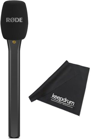 Rode Interview Micro adaptateur manuel pour système de microphone sans fil avec chiffon en microfibre Keepdrum Noir