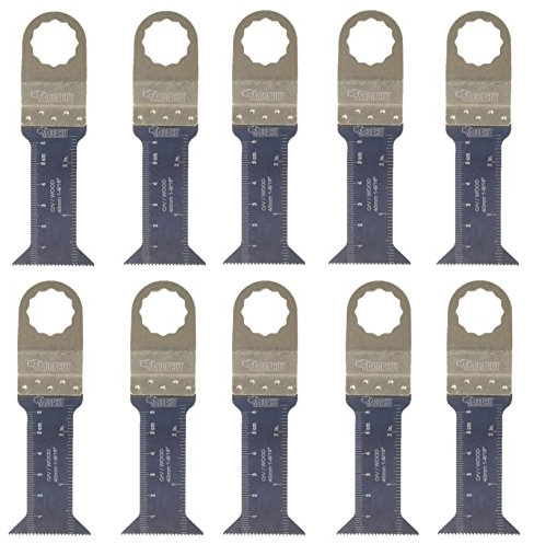 10 hojas de madera fina SabreCut SC44L_10 de 44 mm x 68 mm compatibles con Fein SuperCut y Festool Vecturo (sin StarLock) Multiherramienta oscilante Accesorios multiherramienta