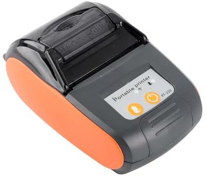 Bewinner 58-mm-Thermobondrucker, Unterstützung für Bluetooth 4.0, Android, und Windows, USB-Thermodirektdrucker für ESC/POS/Bondrucker Professional(Orange)