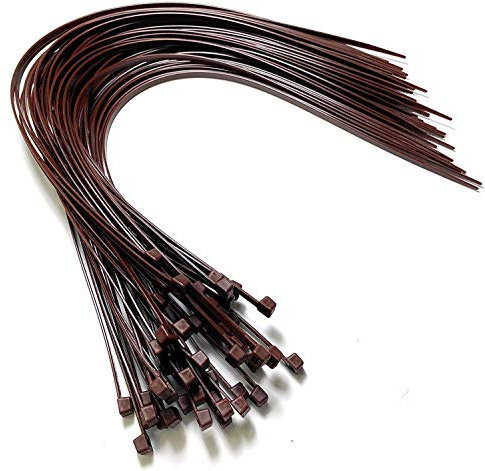 Fascette fermacavi, 450 mm x 4,8 mm, extra lunghe, in nylon (50, marrone)