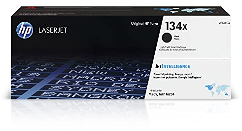 HP 134X Black High-Yield Toner Cartridge Printers | Works with LaserJet M209 Series; LaserJet MFP M234 Series | W1340X