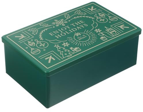 Cabilock Boîte à biscuits en métal - Boîte à biscuits rectangulaire conçue avec amour - à s - à s - - - de rangement alimentaire