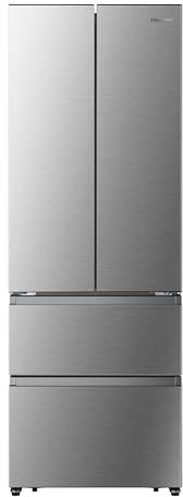 Hisense RF632N4BCE Freestanding American Door Fridge Freezer, No Frost, E Rated, Silver, 69.4D x 70.4W x 200H cm, 485 liters