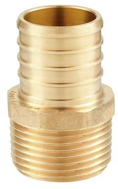 50 pezzi EFIELD Pex 3/4 pollici x 1/2 pollici NPT maschio adattatore ottone crimpare raccordi, ASTM F1807