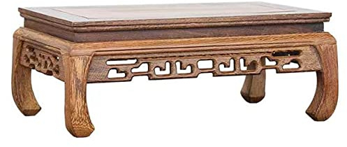 Litet helgedomsbord, litet altarbord for andligt, handsnidat Alter Mni Puja-bord helgedom trädisplay Wiccan Witchcraft Personligt altare Buddhiststatyställ (L:12.60 * 7.87 * 4.53in)(M: 10.62*6.30*4.13