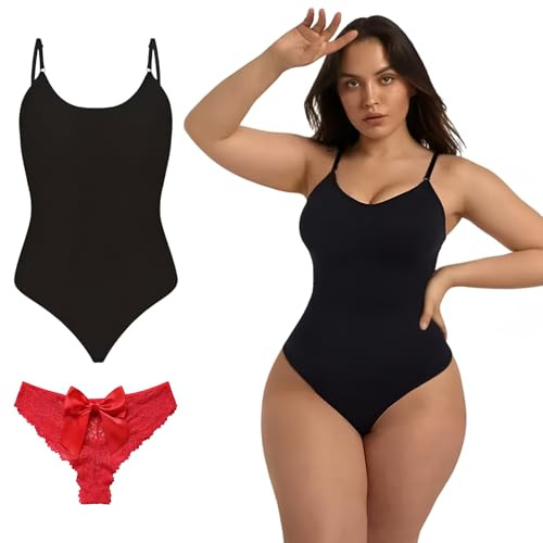 Body Contenitivo Modellante Perizoma - Body Donna Intimo Contenitivo Pancia - Shapewear Bodysuit Sgambato e Snellente con Slip