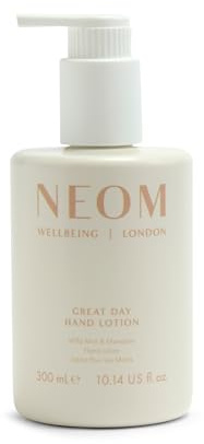 NEOM Great Day Hand Lotion, 300ml | Wild Mint & Mandarin I 7 Essential Oils I 100% natural fragrances I 100% recyclable bottle I Luxurious formula I Hydrating