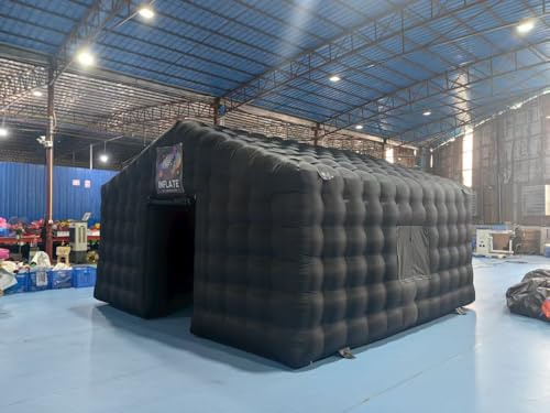 Portable LED Disco Lighting, Mobile Nightclub Tent, Inflatable Cube Party Tent, Inflatable Nightclub (5 x 5 x 4.3 m with Blower)