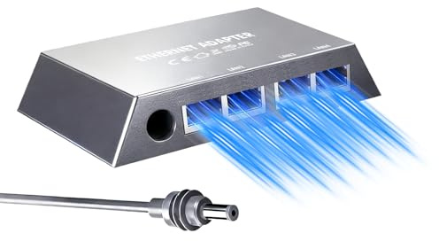 Adattatore Ethernet per Starlink Gen 3/Mini, 4 porte RJ45 LAN splitter Gigabit LAN, adattatore Ethernet Starlink LAN per reti esterne cablate, 4 dispositivi contemporaneamente