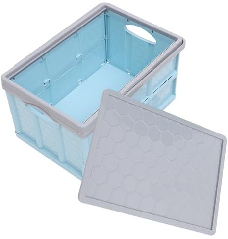 Contenedores de almacenamiento apilables de plástico con diseño plegable, contenedor de juguetes rodante con tapa para juguetes de cobayas, herramienta versátil y carrito de la compra, solución que