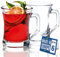 CRYSTALIA Glass Coffee Mugs Set of 6 - 220ml, Clear, with Handles - Perfect for Coffee, Tea, Mulled Wine, Juice