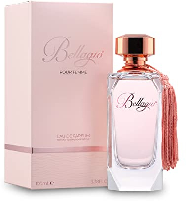DIAMOND INTERNATIONAL BELLAGIO Pour Femme Eau de Parfum – Damenduft mit einem fruchtigen, Zitrus- und Moschusduft, hergestellt in Italien, 100 ml