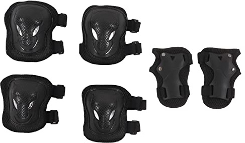 Socobeta Sports Protective Gear Set Roller Skating Protective Gear Ice Skates Protective Gear Thickened Adult Six Piece Set Hand Guard Knee Pad Elbow Pad Skateboard