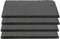 Plato Llano de Pizarra Natural, Fuentes de Cocina, Platos para Sushi, Plato de Pizarra, Bandejas para Servir Alimentos Quesos, Tapas Sushi, Negro, Tablas de Piedra 22 x 14 x 0,6 cm - 4 Unidades