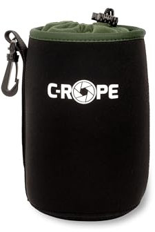 C-Rope Neopren Objektivbeutel mit Fleece-Fütterung, Objektivköcher für Objektive und Kamerazubehör, Größe L