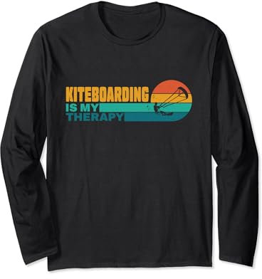 Kiteboarding ist mein Therapie-Kiteboarder-Retro-Wassersport Langarmshirt
