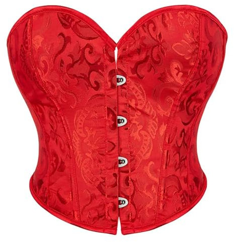Black Friday 2024 Korsett Damen Bustier Corsage Schnürung Corset Renaissance Top Sexy Slim Fit Korsett Für Damen Ärmellos Unterbrust Korsett Damen Gothic Skihose Damen Outfit Festliche(#E Red,S)