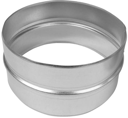 Repa Market Conector para tubo de ventilación 200 mm - Acero galvanizado redondo para ventilación, aire acondicionado, tubo de salida de aire - Conexión interior, exterior, tubo de doblez, manguera de