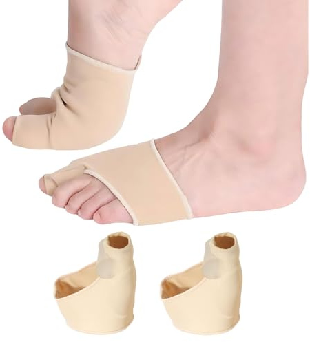 UIEXAY 4 Stück Hallux Valgus Schutz Bandage - Zehenbandage Zehentrenner Hallux Valgus - Hallux Valgus Socken Mit Gelschutz - Fussbandage für Schuhe(M)
