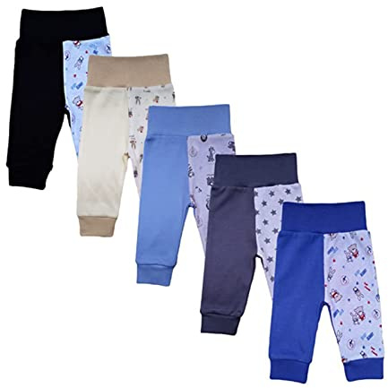 MEA BABY Unisex babybyxor i 100% bomull i 5-pack/pumphose. Babybyxor för pojkar Babybyxor för flickor, byxor med snörning (86, pojkar)