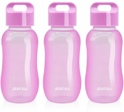 JILIGUALA Lot de 3 tasses en plastique pour café, voyage, bouteille d'eau, bouteille d'eau de sport, tasse pour lait, café, thé, jus de fruits, 350 ml, violet