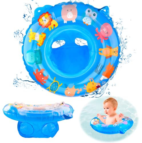 Vibbang Baby Swimming Ring Float Inflatable Baby Swimming Ring with Seat Infant Training Children Baby Swim Pool floats Bathing Accessories for Age 6-36 Months Toddler Kids