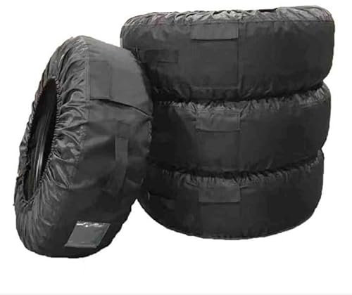 Reifentaschen Universal Auto Reserverad Abdeckungen Fall Reifen Lagerung Taschen Wasserdicht Sonnenschutz Staub-Proof Spurverbreiterungen Schutzhülle 4 Farben Reifenschutzhülle (Color : 4 Covers no s