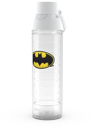 Tervis Gobelet isotherme à double paroi DC Comics Batman fabriqué aux États-Unis pour garder les boissons froides et chaudes, bouteille d'eau Venture Lite de 710 ml, classique