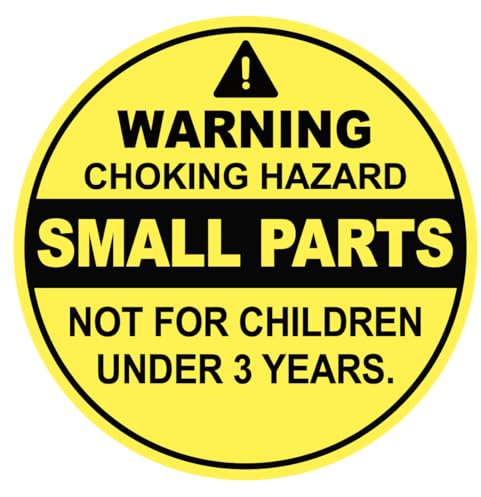 1.5 inch 300PCS Small Parts Warning Choking Hazard Stickers Removable Adhesive Stickers