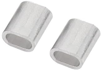Generisch 2 Stück Aluminiumhülsen Klemme, 12mm-20mm Aluminium Pressklemmen Alu Drahtseilklemme(14mm)