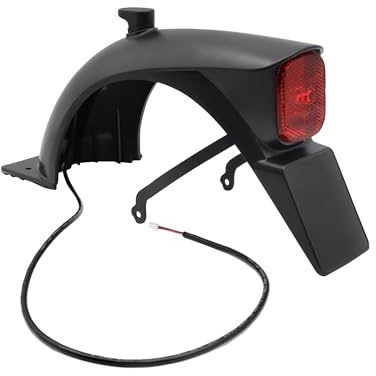 Assemblaggio parafango posteriore per scooter con gancio e luce di coda integrato Compatibile con Segway Ninebot E2 E2 Plus Supporto per Kickscooter Supporto per parafango posteriore Accessorio parafa