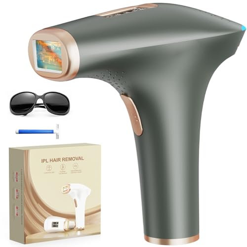 Haarlosy IPL Geräte Haarentfernung Laser - Schmerzfreie Haarentfernungsgerät mit 3 Erweiterte Funktionen HR/SC/RA, 9 Stufen, 999,900 Blitzen zu Hause für Frauen, Männer, Achseln, Bikini, Beine, Körper